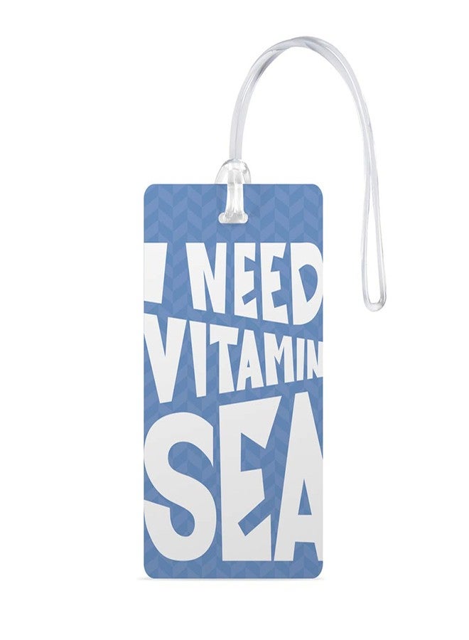 100yellow® I Need Vitamin Sea Luggage Tags, Bag Tag Travel Id Labels Tag for Baggage Suitcases Bags with Silicon- Ideal for Travel - Image 2